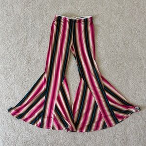 Savanna Jane Colorful Striped Flare Pants
